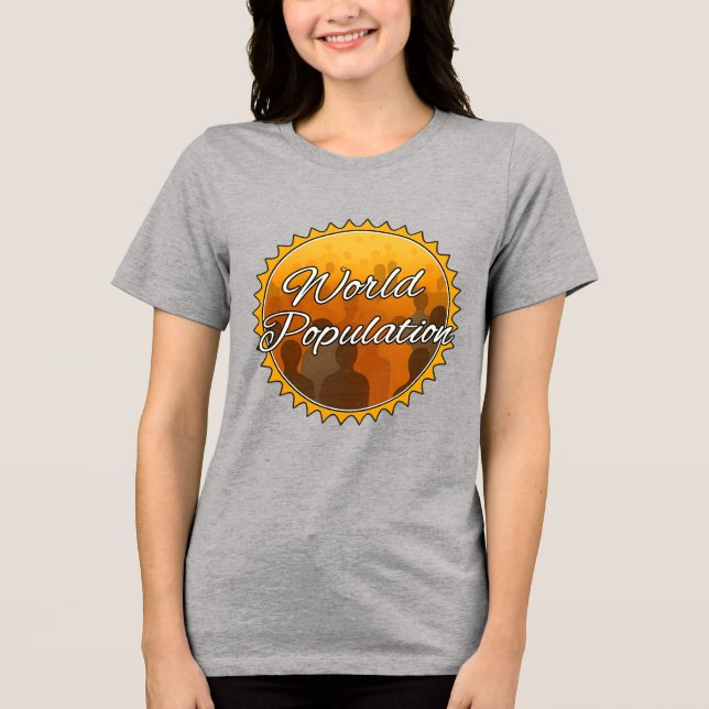 Bella+Canvas Dam Tri-blend T-Shirt, Vit, Adu T Shirt (Framsida)