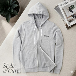 Bella Canvas dragkedja hoodie med anpassat namn T Shirt