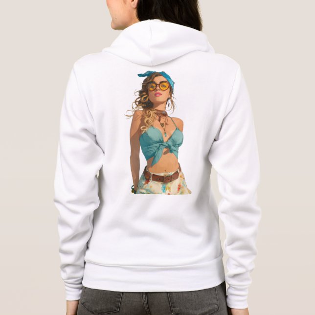 Bella+Canvas Full-Zip Hoodie T Shirt (Baksida)