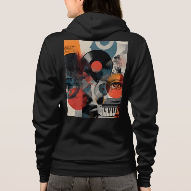 Bella+Canvas Full-Zip Huva T Shirt (Baksida)