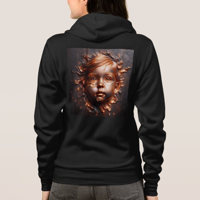 Bella+Canvas Fullt-Zip-Sweatshirts med teckning 8 T Shirt (Baksida)