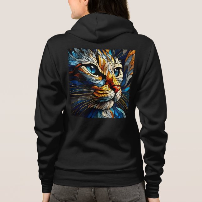 Bella+Canvas Fullt-Zip-Sweatshirts med teckningar  T Shirt (Baksida)