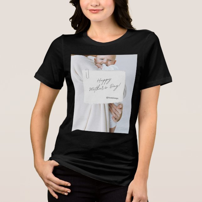 Bella Canvas Tri-Blend Glad mors dag T-shirt (Framsida)