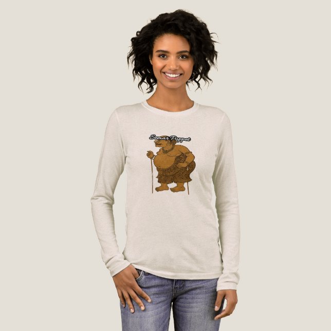 Bella+Canvas Tri-blend Långärmad Shirt, Solid Bl T Shirt (Hel framsida)
