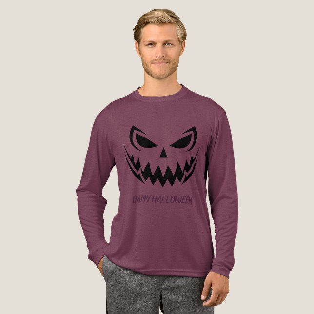 Bella+Canvas Tri-blend-långärmad skjorta,  T Shirt (Hel framsida)