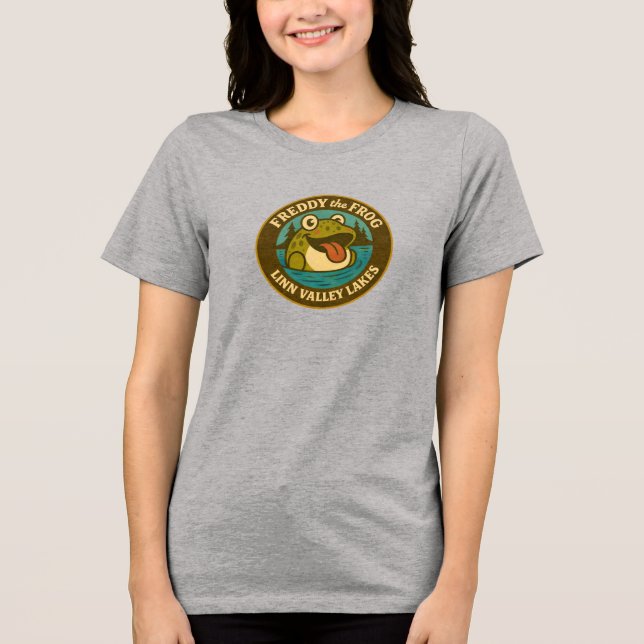 Bella+Canvas Tri-blend Långärmad Tröja, Solid Bl T Shirt (Framsida)