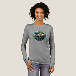 Bella+Canvas Tri-blend Långärmad Tröja, Vit, S T Shirt