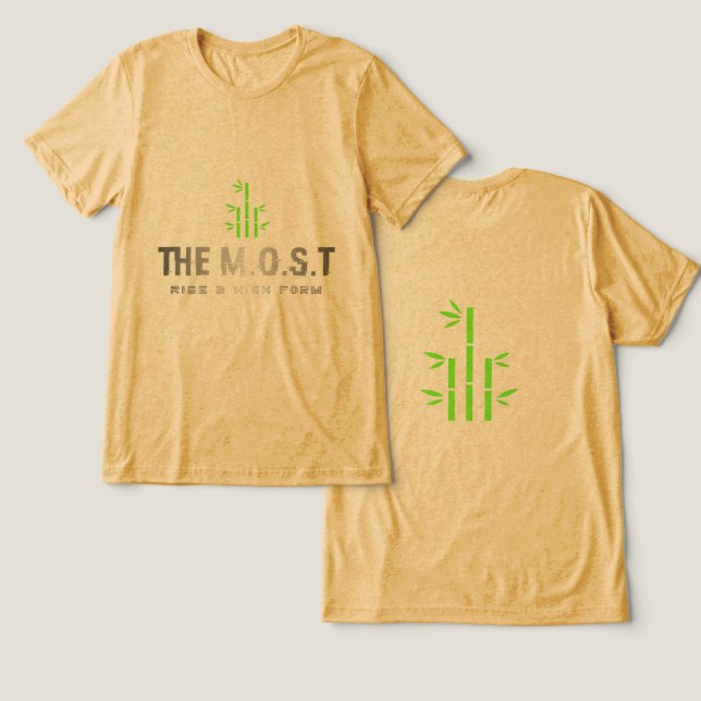 Bella+Canvas Tri-blend T-Shirt (Gulgrön) (Design fram och bak)