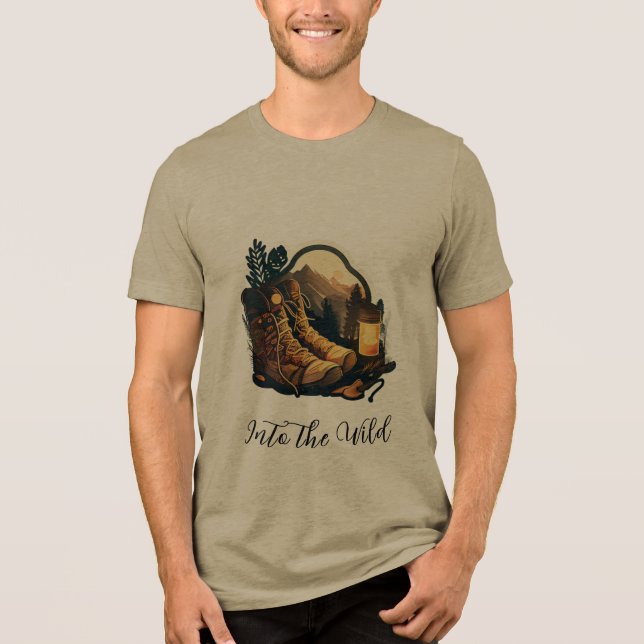 Bella+Canvas Tri-blend T-Shirt, Olivgrön T Shirt (Framsida)
