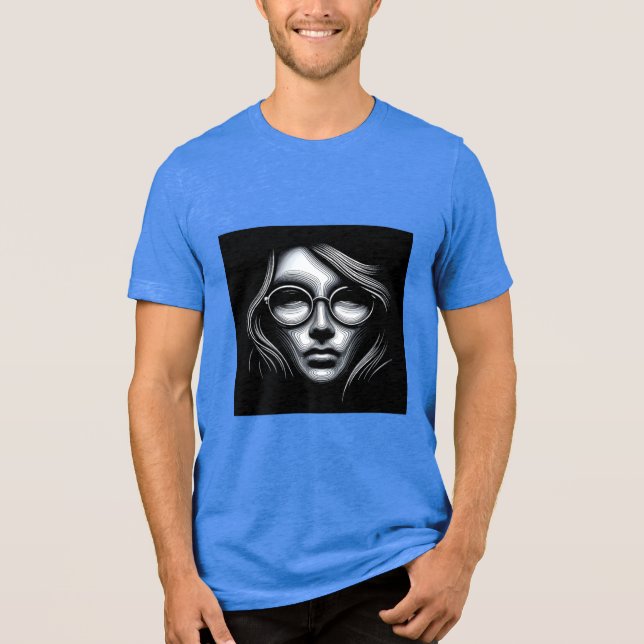 Bella+Canvas Tri-blend T-Shirt, Solid Svart Trible T Shirt (Framsida)