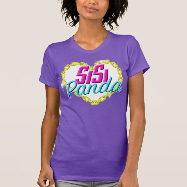 Bella Canvas Women's Heart and chain T-Shirt (Framsida)