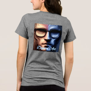 Bella+Canvas Women's Tri-blend T-Shirt, Solid Blac T Shirt