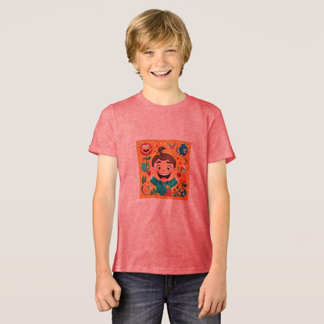 Bella+Canvas Youth Tri-blend T-Shirt (Framsida Full)
