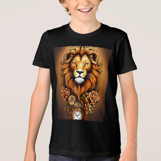 Bella+Canvas Youth Tri-blend T-Shirt, Solid Black T Shirt (Framsida)