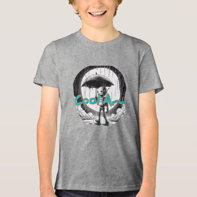 Bella+Canvas Youth Tri-blend T-Shirt, Solid Black T Shirt (Framsida)