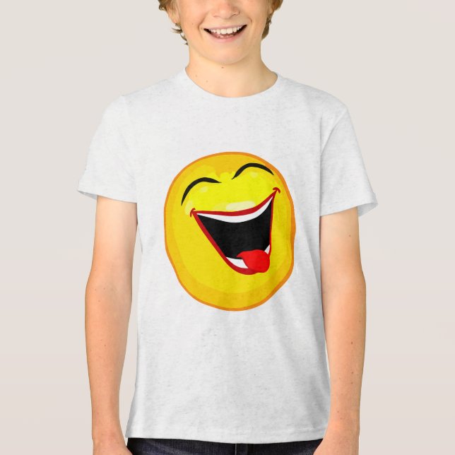 Bella+Canvas Youth Tri-blend T-Shirt, White Fleck T Shirt (Framsida)