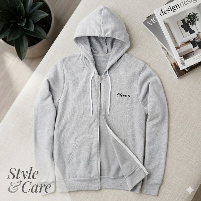 Bella Canvas Zip Hoodie with Custom Name T Shirt (Bella Canvas Zip Hoodie with Custom Name)