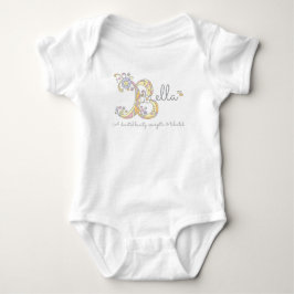 Bella-flickor B namn: monogram-barnkläder T Shirt