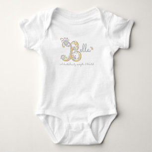 Bella-flickor B namn: monogram-barnkläder T Shirt