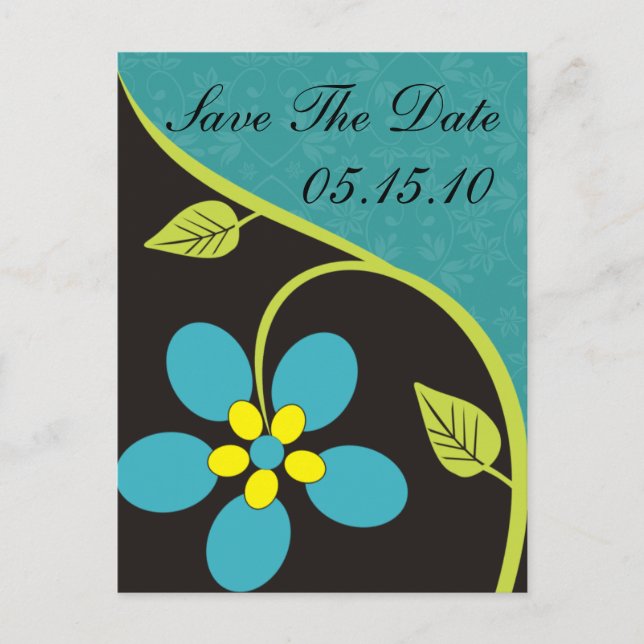 Bella Flora Spara Datum-Brevkort Meddelande Vykort (Framsida)