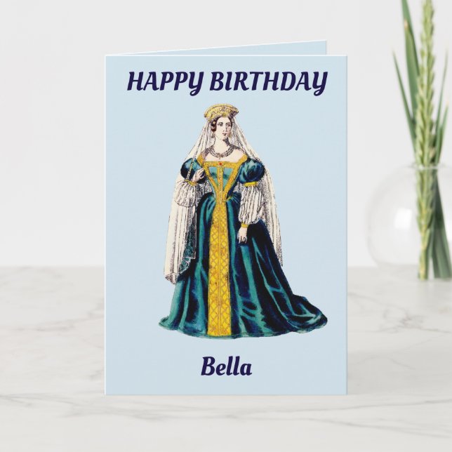 BELLA~ Personlig-födelsedagskort ~ Kort (Framsida)