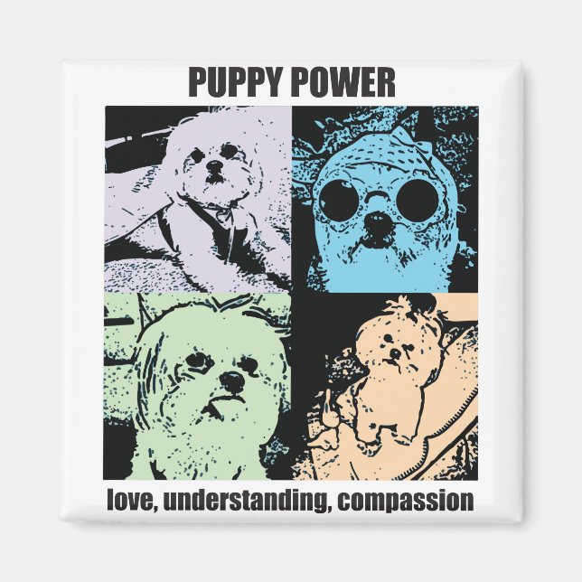 Bella Puppy Power Magnet (Framsidan)