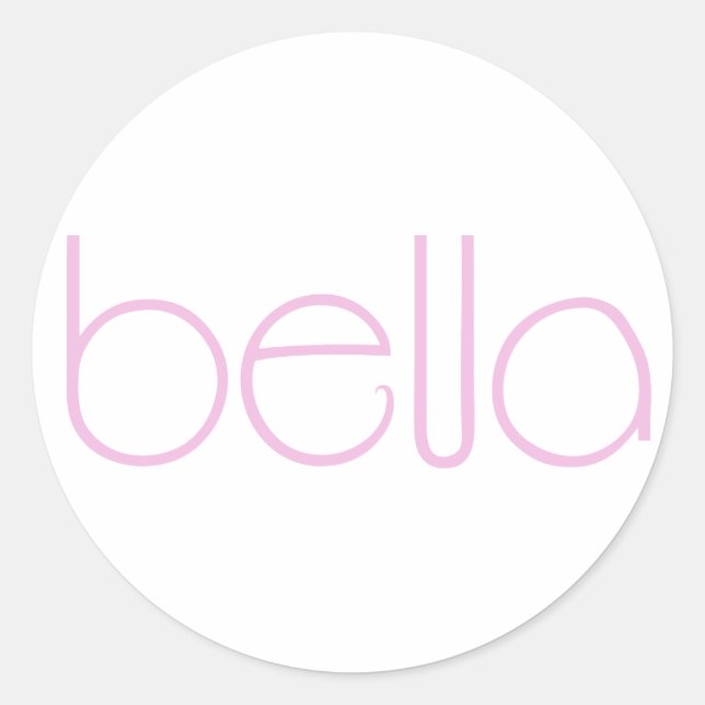 Bella rosa Sticker Runt Klistermärke (Framsida)