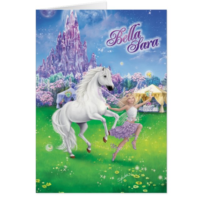 Bella & Sara Moonfairies 2 Hälsningskort (Framsidan)