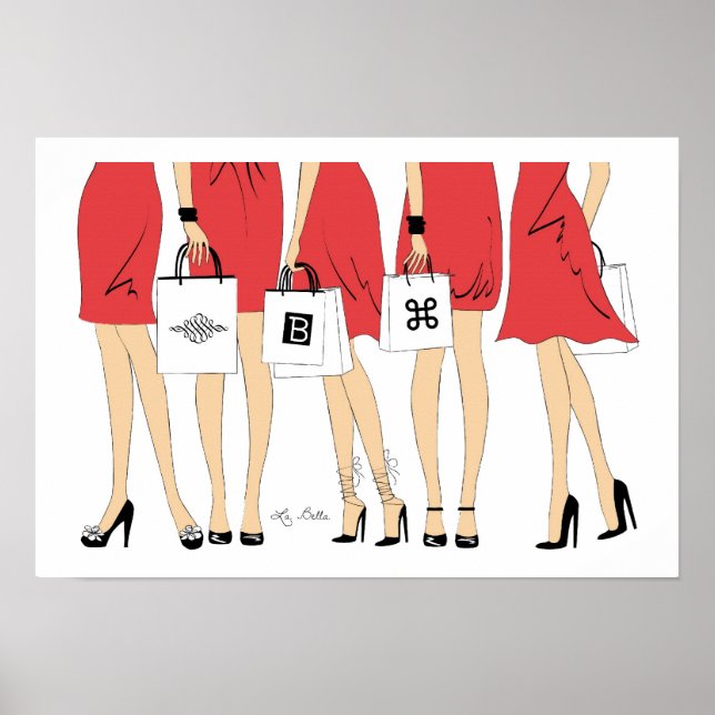 Bella Shopping Print Poster (Framsidan)