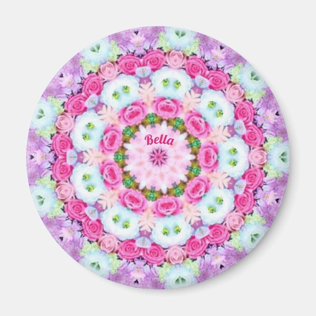 BELLA ~ Sweet Pastel Flowers ~ Stunning Design Magnet (Framsidan)