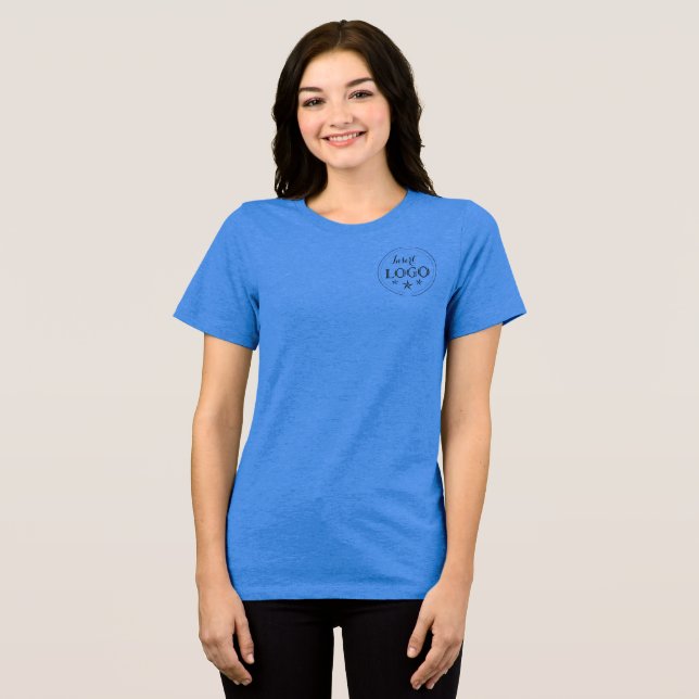 BellaCanvas T-shirt i Royal Blue med logotypaltern (Framsida Full)