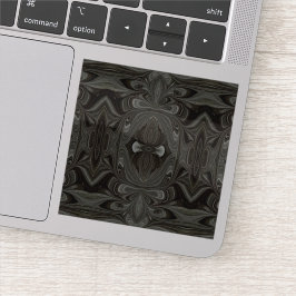 Belladonna Abstract Black and Gray Fluid Art Klistermärken