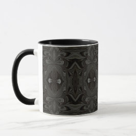 Belladonna Abstract Black and Gray Fluid Art Mugg