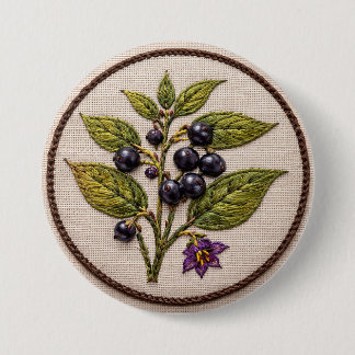 Belladonna Embroidery Large Badge Knapp
