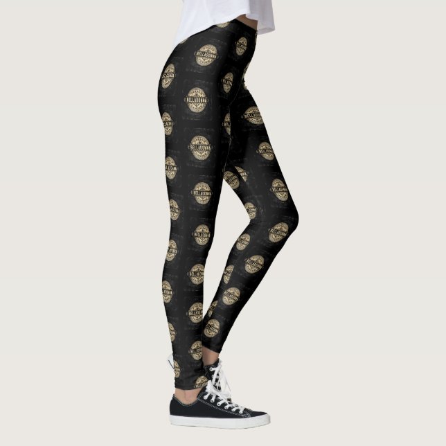 Belladonna Vintage Stil Poison Label Leggings (Höger)