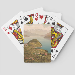 Bellagio dropp, sjö Como, Lombardy, italien Spel Kort