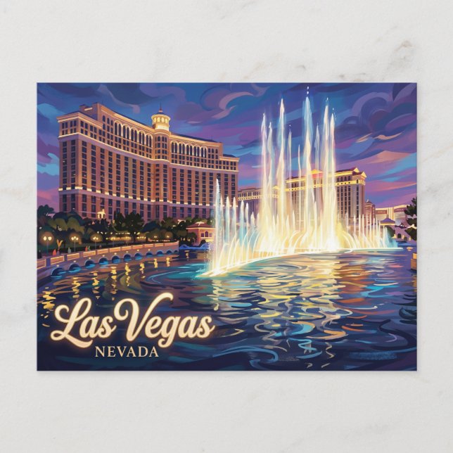 Bellagio Fontäner USA Vykort (Framsida)