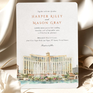Bellagio Hotel & Casino Las Vegas Bröllop Inbjudningar