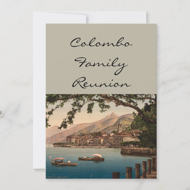 Bellagio I, Sjö Como, Lombardiet, Italien Inbjudningar (Framsida)