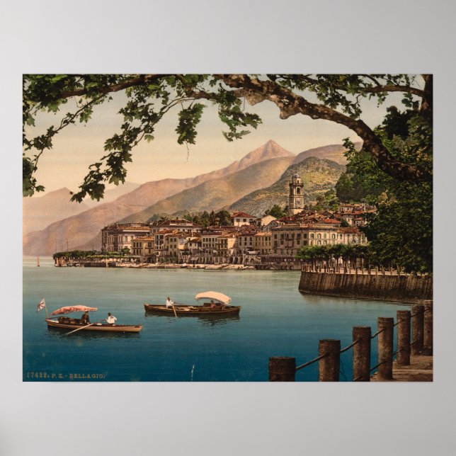 Bellagio I, Sjö Como, Lombardiet, Italien Poster (Framsidan)