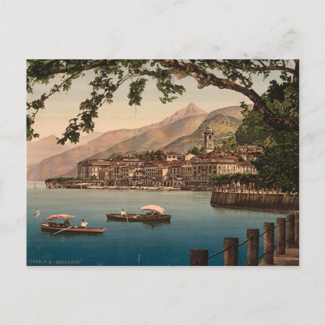 Bellagio I, Sjö Como, Lombardiet, Italien Vykort (Framsida)