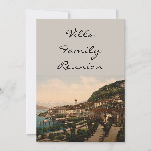 Bellagio II, sjö Como, Lombardy, italien Inbjudningar (Framsida)