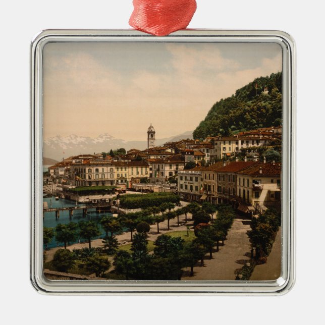 Bellagio II, sjö Como, Lombardy, italienprydnad Julgransprydnad Metall (Framsidan)