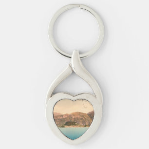 Bellagio III, sjö Como, Lombardy, italien Twisted Heart Silverfärgad Nyckelring