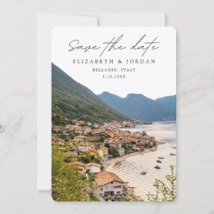 Bellagio Italien Bröllop spara datum Inbjudningar
