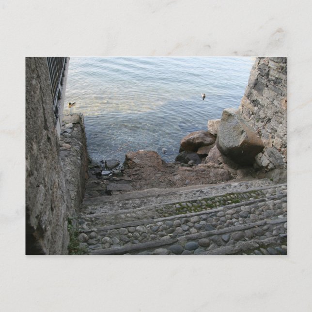 Bellagio, Italien ~ Down Trappor Vykort (Framsida)