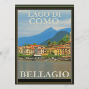 Bellagio Italien Poster Inbjudningar