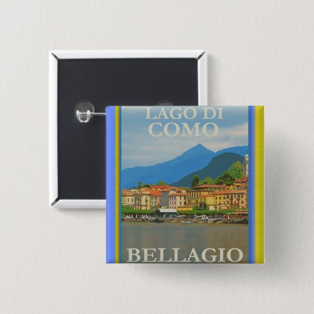 Bellagio Italien Poster Knapp (Framsida & baksida)