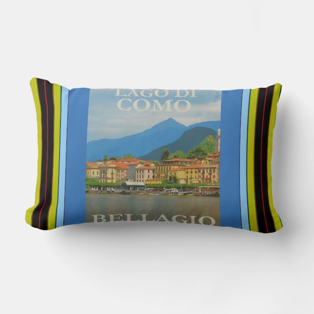 Bellagio Italien Poster Lumbar Pillow Lumbarkudde (Framsida)