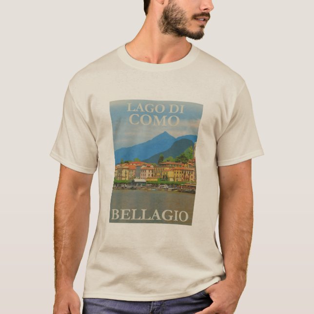 Bellagio Italien Poster T Shirt (Framsida)